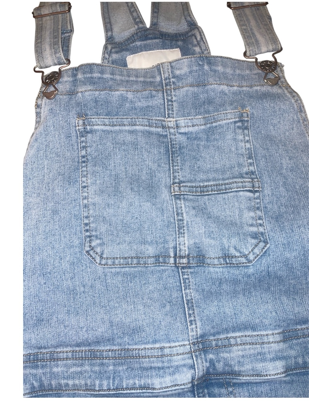 Light Wash Stretch Denim Overall Dress - Picture 3 of 5